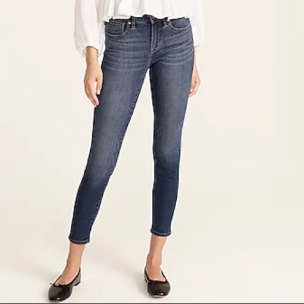 J. Crew Toothpick Ankle Vista Wash Denim Blue Jeans 28